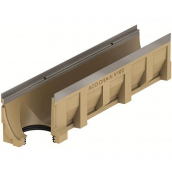 Latakas polimerbetoninis V 100 S su vamzdžio jungtimi DN110, Nr.0.0.2 